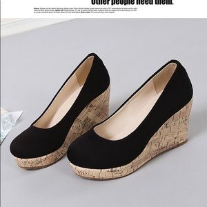 Elegant high wedge heels shoes for women